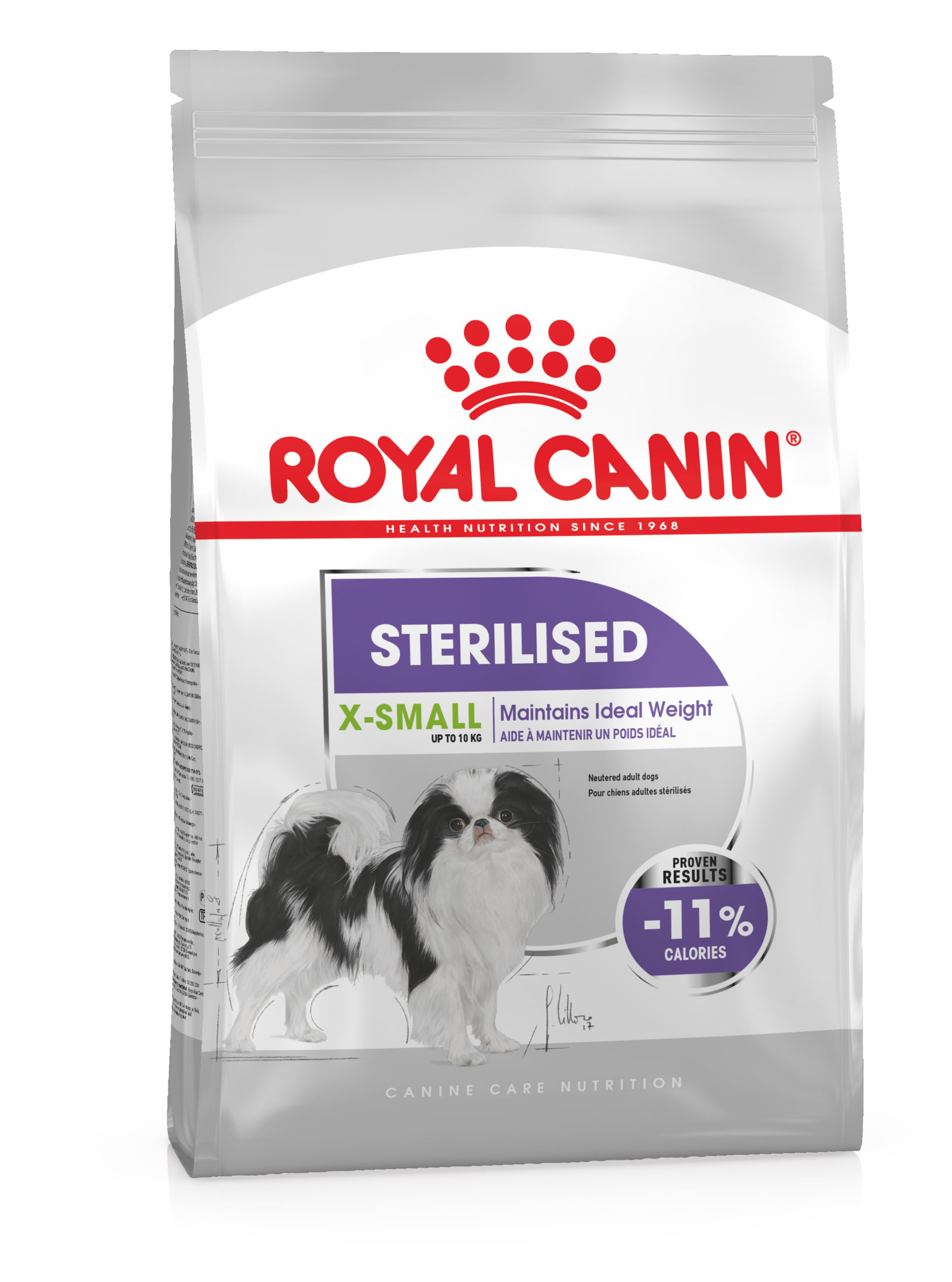 Royal Canin X-Small Sterilised Корм сухой полнорационный для взрослых стерилизованных собак миниатюрных размеров (весом до 4 кг) в возрасте 10 месяцев и старше, склонных к набору веса