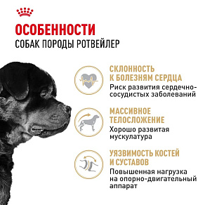 Royal Canin Rottweiler Adult Корм сухой для взрослых собак породы Ротвейлер от 18 месяцев