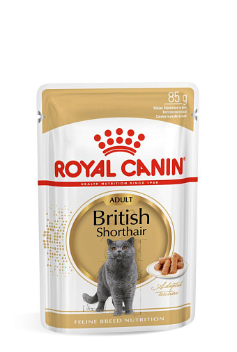 Royal Canin British Shorthair Adult Корм консервированный для взрослых британских короткошерстных кошек,соус