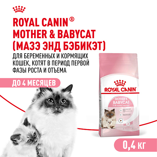 Royal Canin Mother&Babycat Корм сухой для котят в период первой фазы роста и отъема, беременных и кормящих кошек
