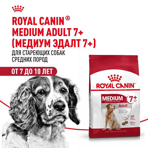Royal Canin Medium Adult 7+ Корм сухой для взрослых собак средних размеров от 7 лет и старше