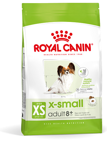 Royal Canin X-Small Adult 8+ Корм сухой полнорационный для взрослых собак очень мелких размеров (до 4 кг) старше 8 лет