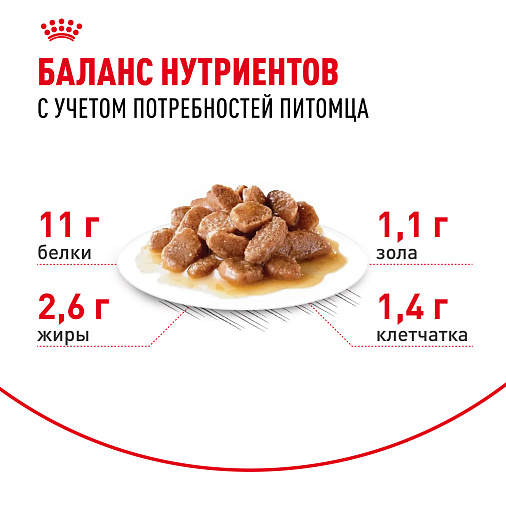 Royal Canin Корм для кошек с инстинктивным предпочтением в возрасте старше 7 лет (Instinctive 7+), мелкие кусочки в соусе