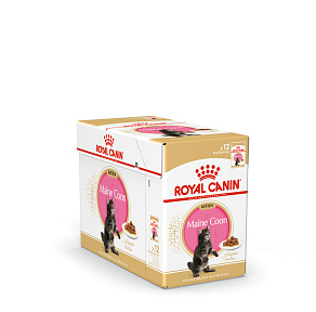Royal Canin MAINE COON KITTEN Корм консервированный полнорационный для кошек - Специально для котят породы Мэйн Кун в возрасте до 15 месяцев (мелкие кусочки в соусе)