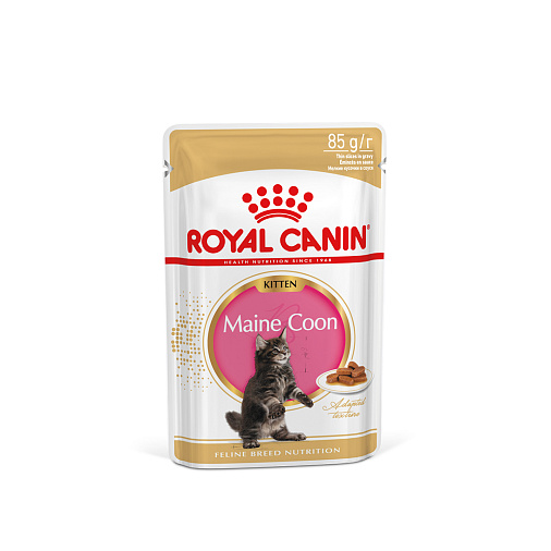 Royal Canin MAINE COON KITTEN Корм консервированный полнорационный для кошек - Специально для котят породы Мэйн Кун в возрасте до 15 месяцев (мелкие кусочки в соусе)