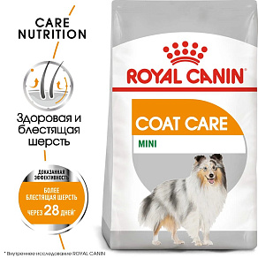 Royal Canin Mini Coat Care Корм сухой для взрослых собак мелких размеров с тусклой и сухой шерстью