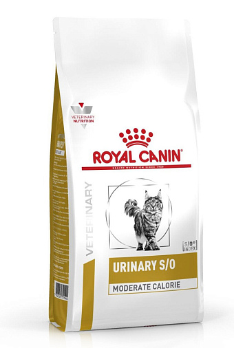 Royal Canin URINARY S/O MODERATE CALORIE (УРИНАРИ С/О МОДЕРЕЙТ КЭЛОРИ) Корм сухой для взрослых кошек, склонных к набору веса, при мочекаменной болезни