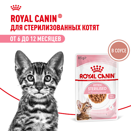 Royal Canin Корм для стерилизованных котят (Kitten Sterilised), в соусе