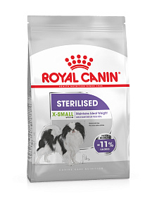 Royal Canin X-Small Sterilised Корм сухой полнорационный для взрослых стерилизованных собак миниатюрных размеров (весом до 4 кг) в возрасте 10 месяцев и старше, склонных к набору веса
