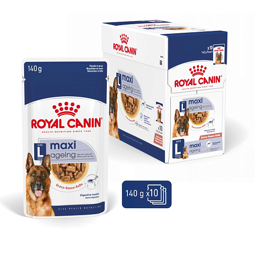 Royal Canin Maxi Ageing Canine (в соусе) Полнорационный корм для стареющих собак крупных размеров (весом от 26 до 44 кг) в возрасте 5 лет и старше
