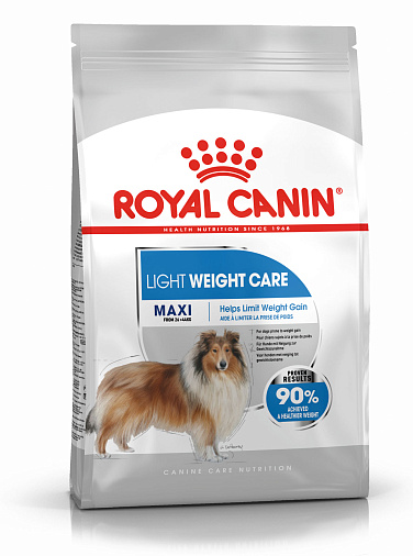 Royal Canin, Maxi Light Weight Care Корм сухой полнорационный для взрослых и стареющих собак крупных размеров (весом от 26 до 44 кг) в возрасте 15 месяцев и старше, склонных к набору веса