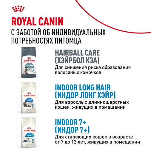 Royal Canin Indoor 27 Корм сухой сбалансированный для взрослых кошек, живущих в помещении