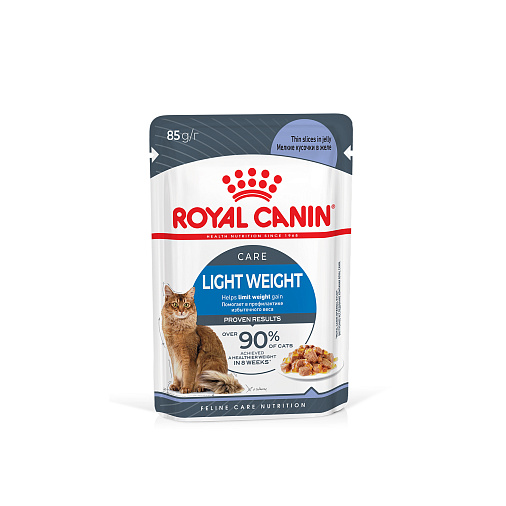 Royal Canin LIGHT WEIGHT CARE Корм консервированный полнорационный для взрослых кошек - Рекомендуется для контроля набора веса, мелкие кусочки в желе