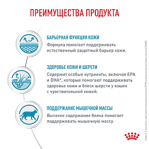 Royal Canin Skin & Coat (Скин энд Коат) Корм сухой для кошек для поддержания защитных функций кожи