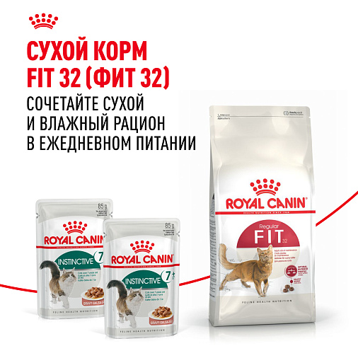 Royal Canin INSTINCTIVE 7+ Корм консервированный полнорационный для кошек в возрасте старше 7 лет (мелкие кусочки в соусе)
