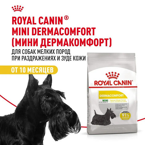 Royal Canin Mini Dermacomfort Корм сухой для взрослых собак мелких размеров при раздражениях и зуде кожи