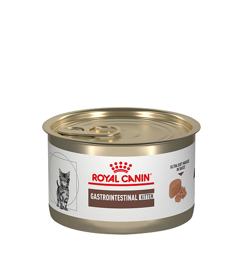 Royal Canin Gastrointestinal Kitten (мусс) Корм консервированный полнорационный диетический для котят в возрасте от 2 до 10 месяцев при нарушениях пищеварения. Ветеринарная диета