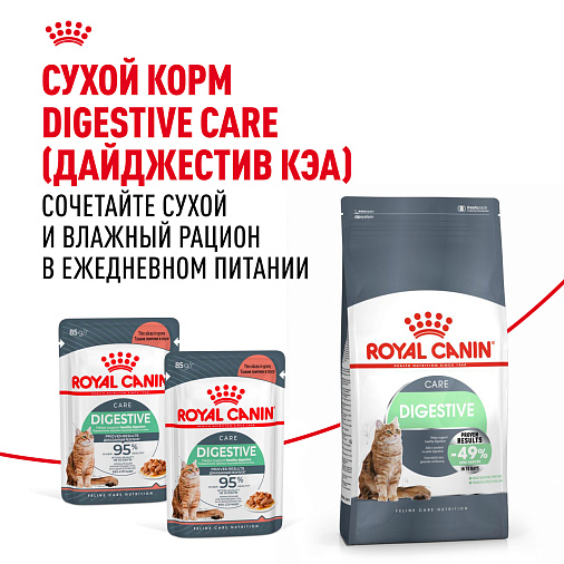 Royal Canin Digestive Care Корм консервированный полнорационный для взрослых кошек с чувствительным пищеварением, тонкие ломтики в соусе
