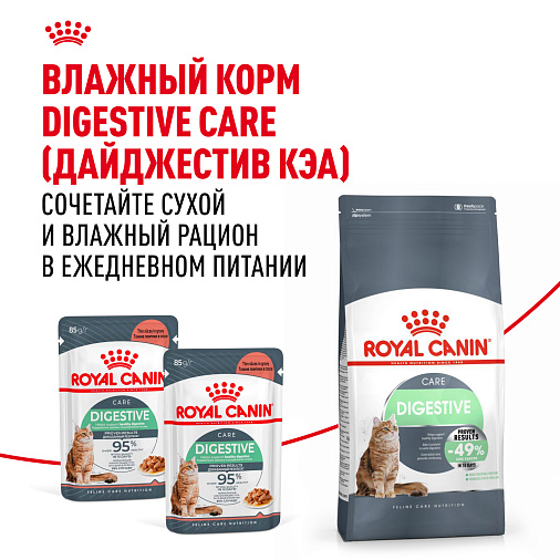 Royal Canin Digestive Care Корм сухой полнорационный для взрослых кошек. Рекомендуется для поддержания здоровья пищеварительной системы