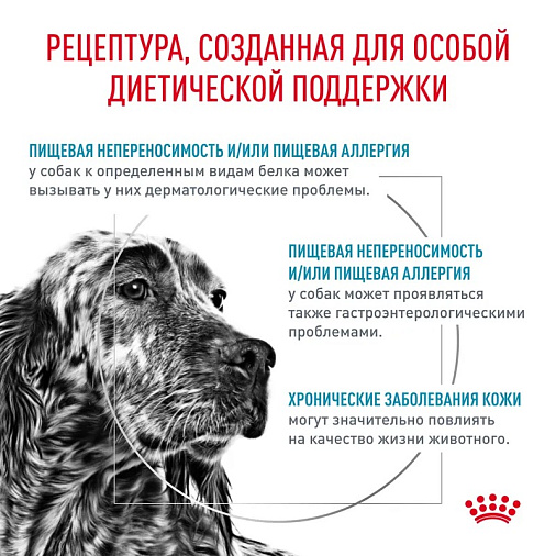 Royal Canin HYPOALLERGENIC (ГИПОАЛЛЕРДЖЕНИК) Корм сухой для взрослых собак при пищевой аллергии