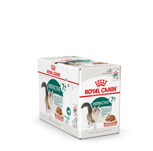 Royal Canin INSTINCTIVE 7+ Корм консервированный полнорационный для кошек в возрасте старше 7 лет (мелкие кусочки в соусе)