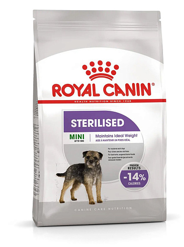 Royal Canin Mini Sterilised Корм сухой для взрослых стерилизованных собак мелких размеров, склонных к набору веса