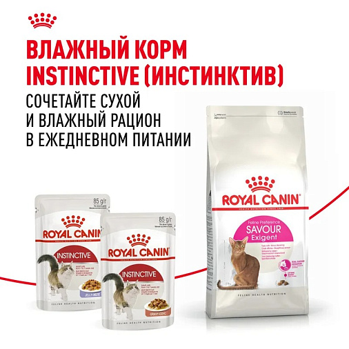 Royal Canin Savour Exigent Корм сухой сбалансированный для привередливых взрослых кошек от 1 года