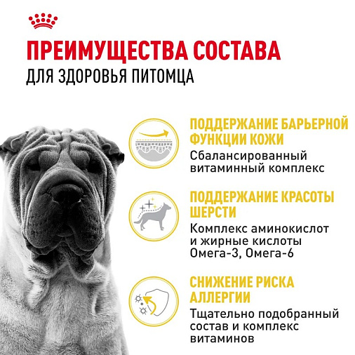 Royal Canin Medium Dermacomfort Корм сухой для взрослых собак средних размеров при раздражениях и зуде кожи