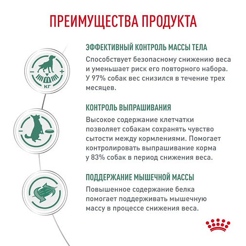 Royal Canin SATIETY WEIGHT MANAGEMENT (СЭТАЙЕТИ ВЕЙТ МЕНЕДЖМЕНТ) Корм сухой для взрослых собак для снижения веса