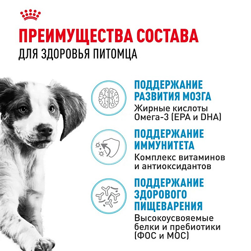 Royal Canin Medium Puppy Корм сухой для щенков средних размеров от 2 до 12 месяцев