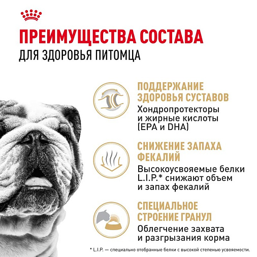 Royal Canin Bulldog Adult Корм сухой для взрослых собак породы Бульдог от 12 месяцев