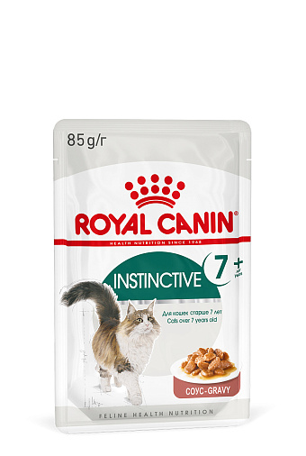 Royal Canin Корм для кошек с инстинктивным предпочтением в возрасте старше 7 лет (Instinctive 7+), мелкие кусочки в соусе