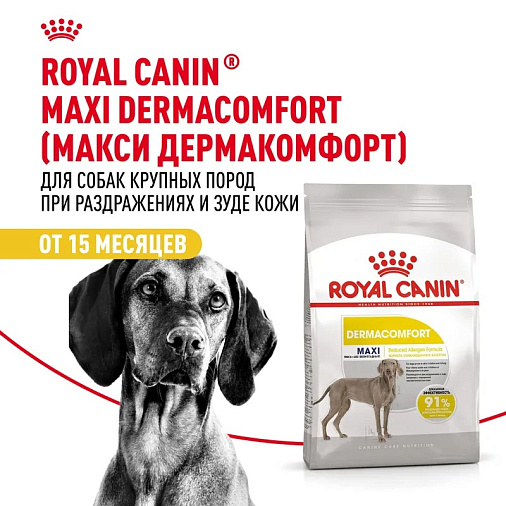Royal Canin Maxi Dermacomfort Корм сухой для взрослых собак крупных размеров при раздражениях и зуде кожи