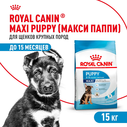 Royal Canin Maxi Puppy Корм сухой для щенков крупных размеров в возрасте до 15 месяцев