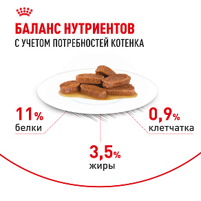 Royal Canin MAINE COON KITTEN Корм консервированный полнорационный для кошек - Специально для котят породы Мэйн Кун в возрасте до 15 месяцев (мелкие кусочки в соусе)