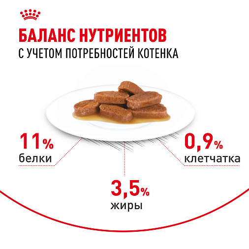 Royal Canin MAINE COON KITTEN Корм консервированный полнорационный для кошек - Специально для котят породы Мэйн Кун в возрасте до 15 месяцев (мелкие кусочки в соусе)