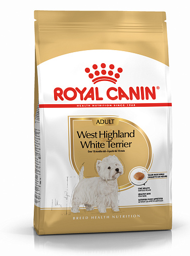 Royal Canin West Highland White Terrier Корм сухой полнорационный для собак - Cпециально для взрослых и стареющих собак Вест-хайленд уайт терьер в возрасте 10 месяцев и старше