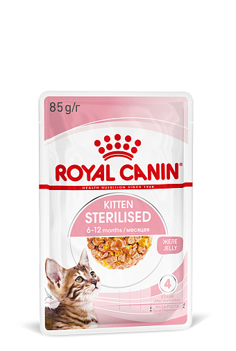 Royal Canin Корм для котят в возрасте до 12 месяцев (Kitten Sterilised), в желе