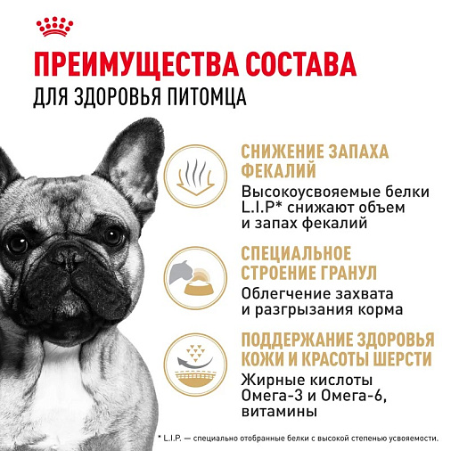 Royal Canin French Bulldog Adult Корм сухой для взрослых собак породы Французский Бульдог от 12 месяцев