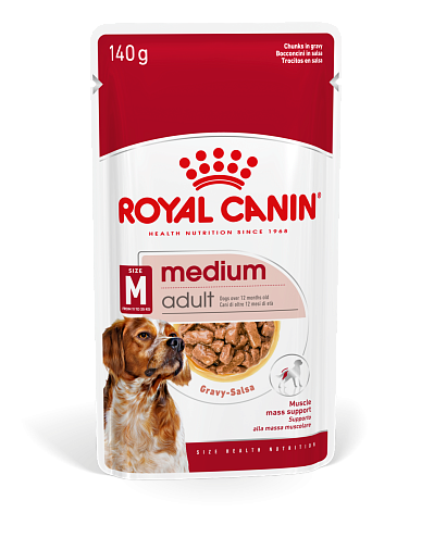 Royal Canin Medium Adult Canine (в соусе) Корм консервированный полнорационный для взрослых собак средних размеров (весом от 11 до 25 кг) в возрасте от 12 месяцев