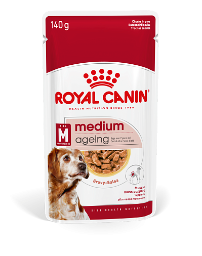 Royal Canin Medium Ageing Canine (в соусе) Корм консервированный полнорационный для стареющих собак средних размеров (весом от 11 до 25 кг) в возрасте 7 лет и старше