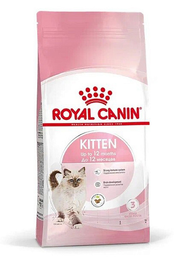 Royal Canin Kitten Корм сухой сбалансированный для котят в период второй фазы роста до 12 месяцев
