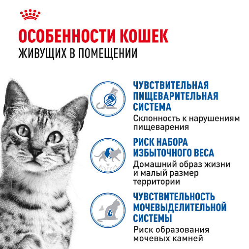 Royal Canin INDOOR STERILISED Корм консервированный полнорационный для взрослых кастрированных и стерилизованных кошек, живущих в помещении (кусочки в соусе)
