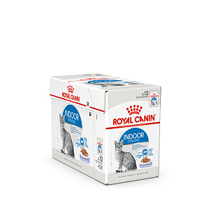 Royal Canin Indoor Sterilised (в желе) Корм консервированный полнорационный для взрослых кошек (в возрасте от 1 года до 7 лет), постоянно живущих в помещении