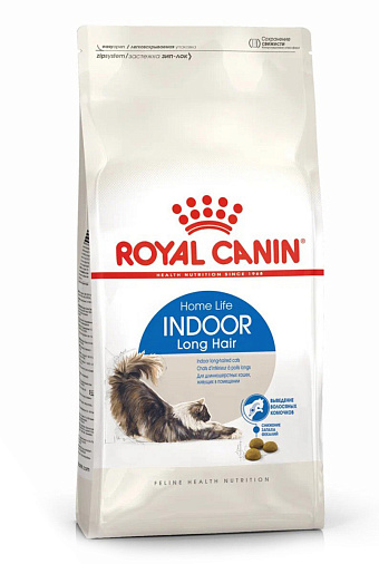 Royal Canin Indoor Long Hair Корм сухой сбалансированный для взрослых длинношерстных кошек, живущих в помещении