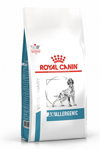 Royal Canin Anallergenic, Корм сухой полнорационный диетический для взрослых собак, применяемый при пищевой аллергии или пищевой непереносимости. Ветеринарная диета