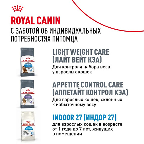 Royal Canin Indoor Appetite Control Корм сухой сбалансированный для взрослых кошек, живущих в помещении