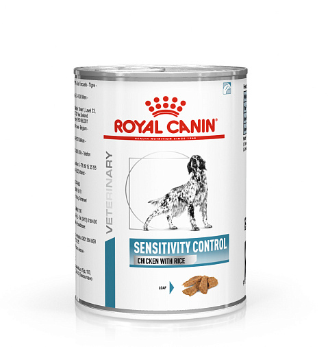 Royal Canin Sensitivity Control Canine Chicken with Rice (паштет) Корм консервированный полнорационный диетический (курица и рис) для взрослых собак, применяемый при пищевой аллергии или пищевой непереносимости
