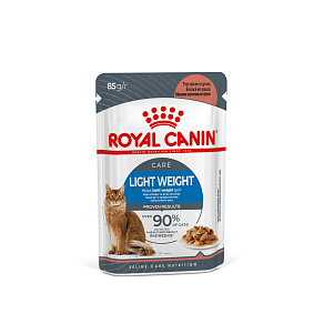 Royal Canin LIGHT WEIGHT CARE Корм консервированный полнорационный для взрослых кошек - Рекомендуется для профилактики избыточного веса, мелкие кусочки в соусе