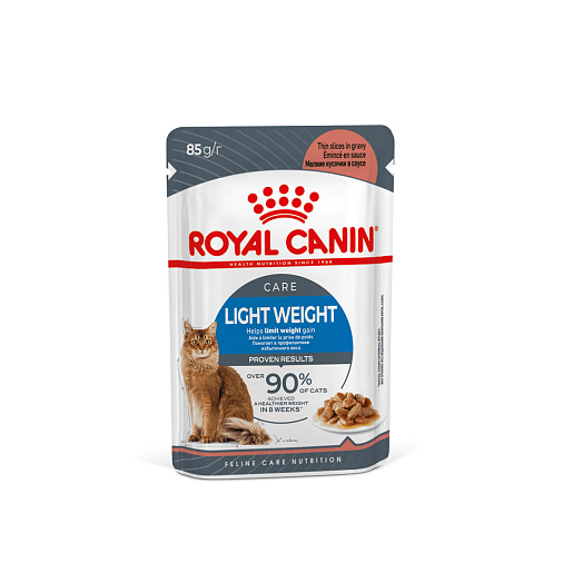 Royal Canin LIGHT WEIGHT CARE Корм консервированный полнорационный для взрослых кошек - Рекомендуется для профилактики избыточного веса, мелкие кусочки в соусе